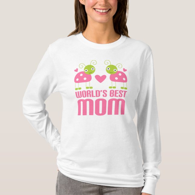 T-shirt Coccinelle rose mignonne sur le meilleur cadeau de (Devant)