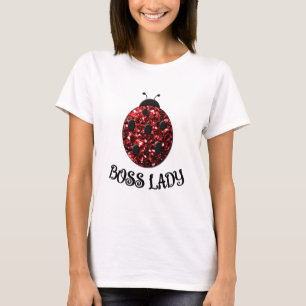 T-shirt Coccinelle scintillante rouge BOSS LADY Personnali