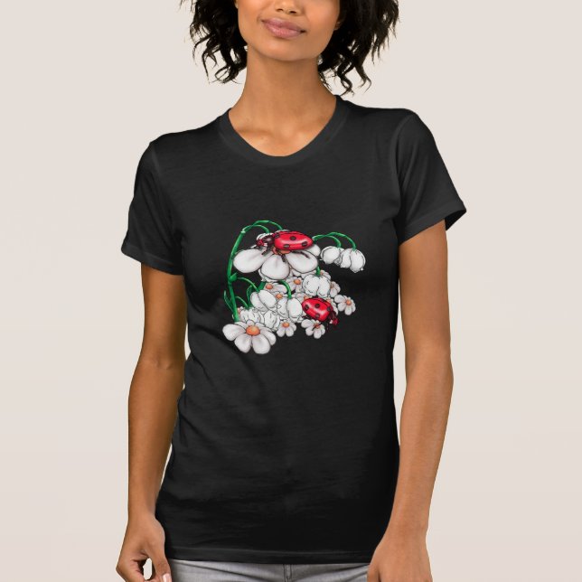 T-shirt coccinelle sur les planchers (Devant)