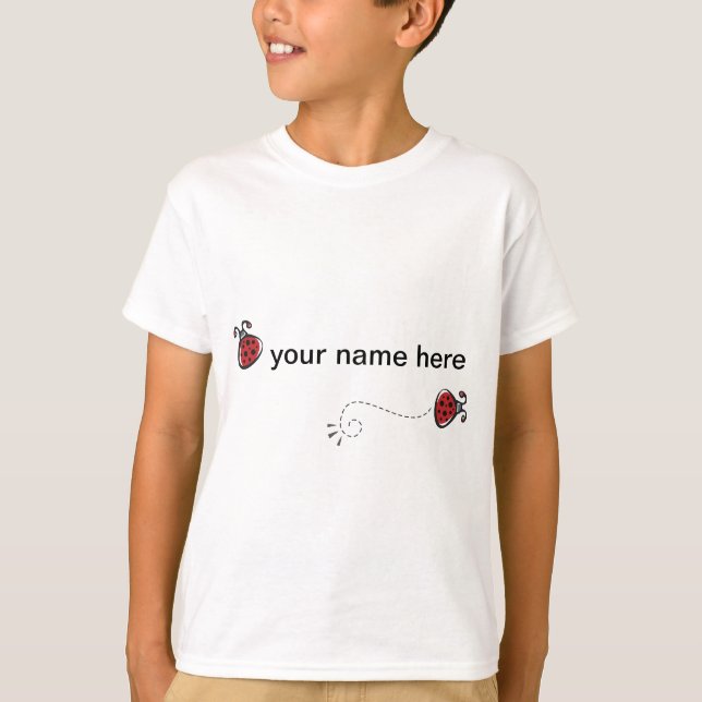 T-shirt Coccinelles avec la personnalisation (Devant)