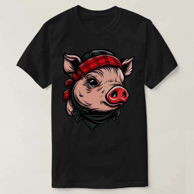 T-shirt Cochon avec ana (Design devant)