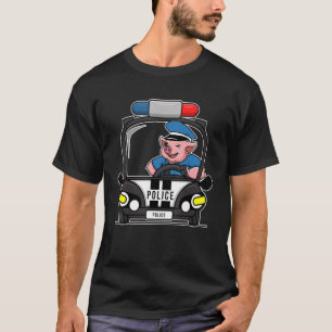 T-shirt Cochon Cop Hog Farm Animal Pour Hommes Femmes