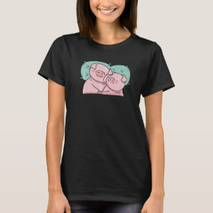 T-shirt Cochon couchage animal motif poster de animal porc