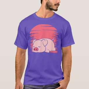 T-shirt Cochon couché fermier Lazy Piggy 5289
