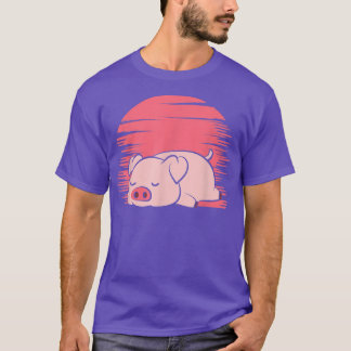 T-shirt Cochon couché fermier Lazy Piggy 5289