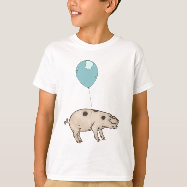 T-shirt Cochon dans un ballon (Devant)