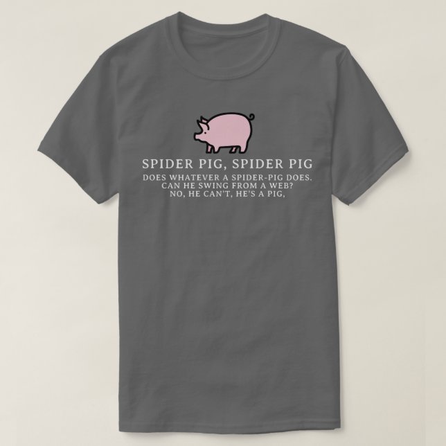 T-shirt Cochon d'araignée (Design devant)