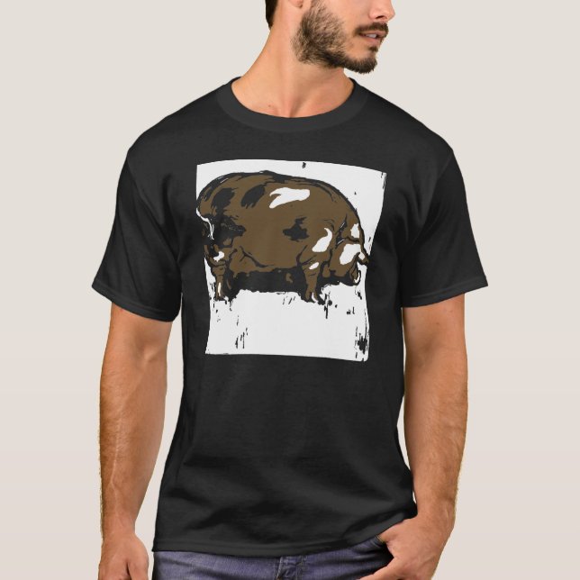 T-shirt Cochon De Bois Victorien Sur T Chemise (Devant)