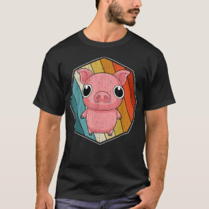 T-shirt Cochon de cochon de cochon d'animal de ferme rétro