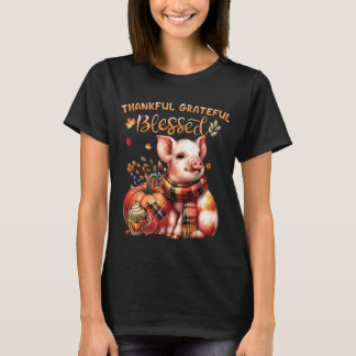 T-shirt Cochon de Ferme Reconnaissant Grâcié Bénis