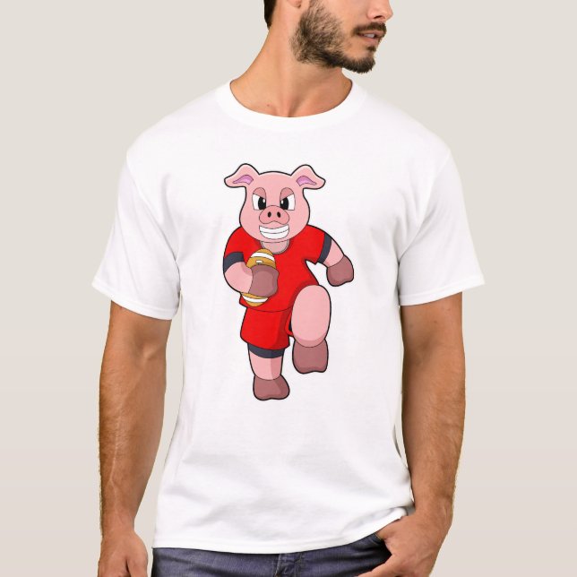 T-shirt Cochon de football (Devant)