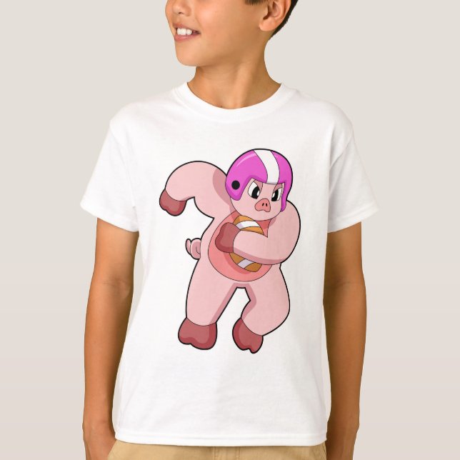 T-shirt Cochon de football (Devant)