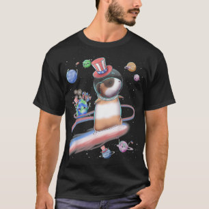 T-shirt Cochon de Guinée 4 juillet États-Unis Espace Drape