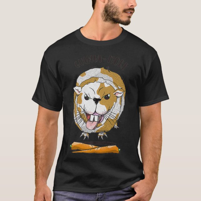 T-shirt Cochon de Guinée affamé Premium (Devant)