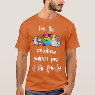 T-shirt Cochon de Guinée arc-en-ciel de la famille LGBTQ P