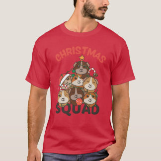 T-shirt Cochon de Guinée Christmasree Escouade de Noël
