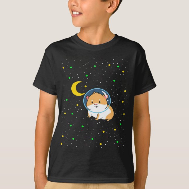 T-shirt Cochon De Guinée Dans L'Espace | Cute Astronomie G (Devant)