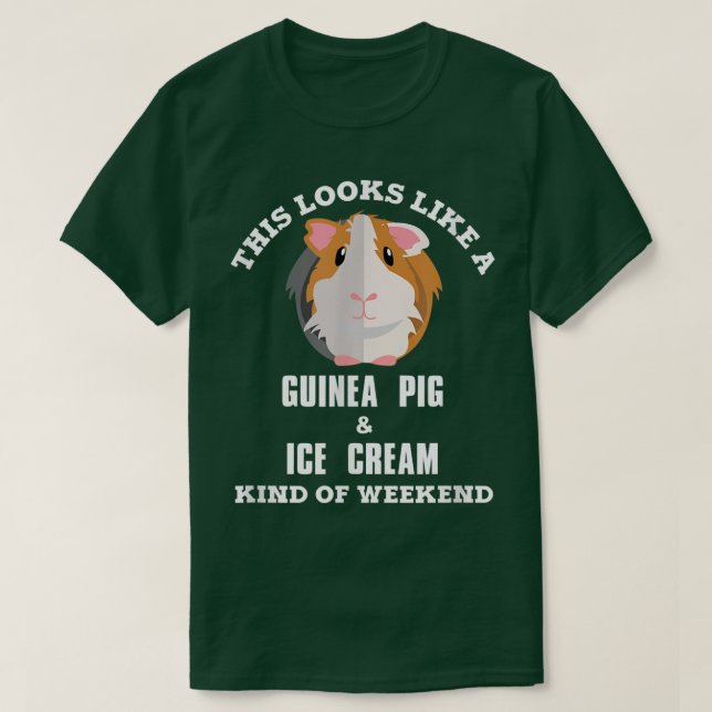 T-shirt Cochon de Guinée et glace (Design devant)