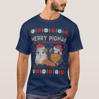 T-shirt Cochon de Guinée Noël Joyeux Pigmas laide