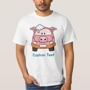 T-shirt cochon de lavage de voiture