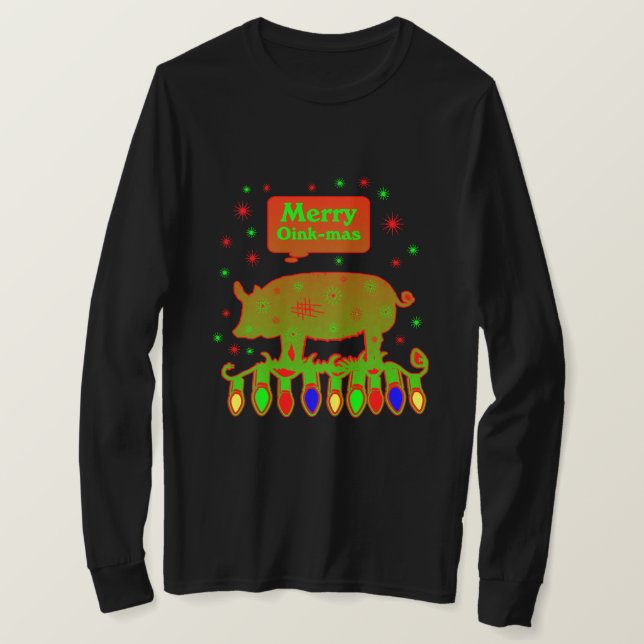 T-shirt Cochon de Noël (Design devant)