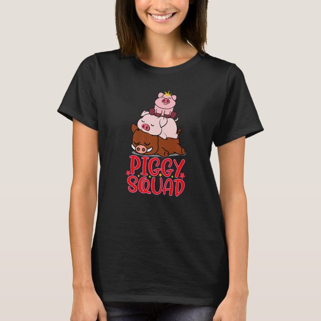 T-shirt Cochon De Poignée Pour Garçons (Devant)