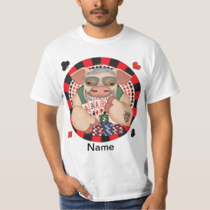 T-shirt Cochon de poker