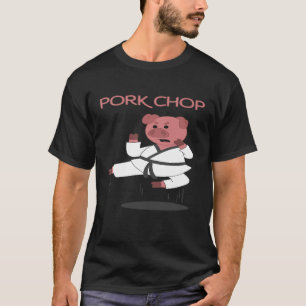 T-shirt Cochon de porc Karate Pun Arts martiaux