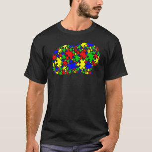 T-shirt Cochon d'Inde Animaux Puzzle  Sensibilisation à l'