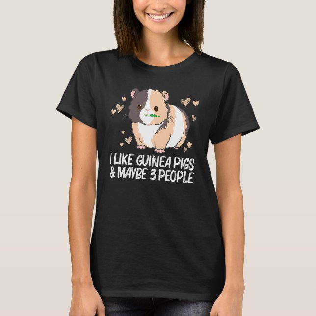 T-shirt Cochon d'Inde Cool Pour Hommes Femmes Wheek Fluffy (Devant)