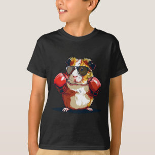 T-shirt Cochon d'Inde de boxe avec gants de boxe Kickboxin