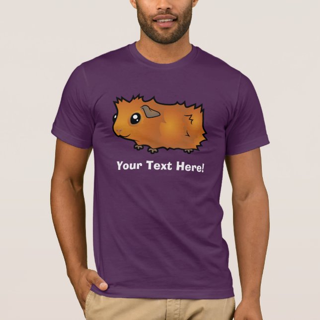 T-shirt Cochon d'Inde de dessin animé (ébouriffé) (Devant)