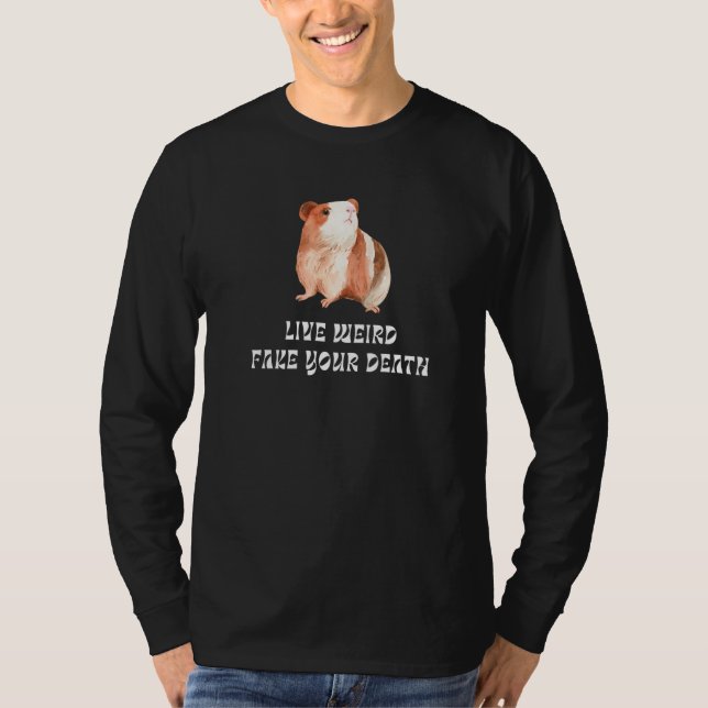 T-shirt Cochon d'Inde en direct étrange simule ta mort à l (Devant)