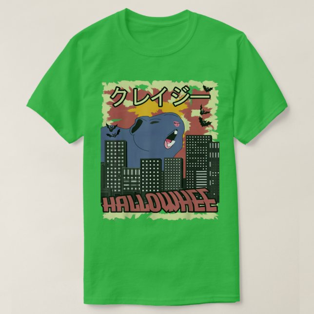 T-shirt Cochon d'Inde Hallowhee Zilla Cavy Cavia Halloween (Design devant)
