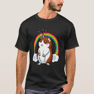 T-shirt Cochon d'Inde Licorne Blanche Cheval Mystique Corn