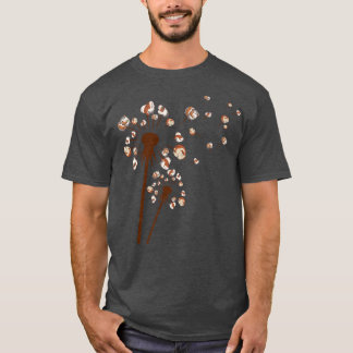 T-shirt Cochon d'Inde mignon Fleur de pissenlit Amour d'an