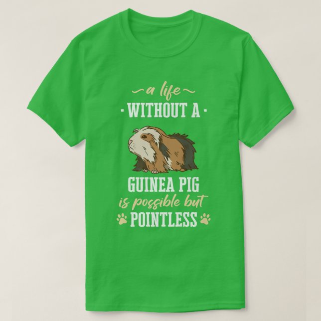 T-shirt Cochon d'Inde Peruvian Sheba (Design devant)