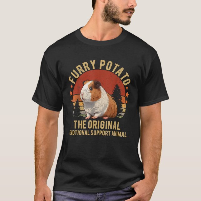 T-shirt Cochon d'Inde Rétro Fourrure Patate Cochon d'Inde  (Devant)