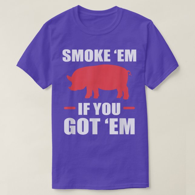 T-shirt Cochon drôle de grillade BBQ  (Design devant)