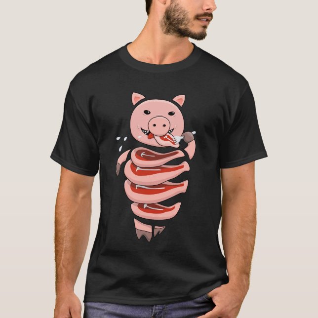T-shirt Cochon drôle Déplaisant bizarre (Devant)