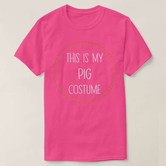 T-shirt Cochon Drôle Halloween Facile Chemise Lazy, Voici  (Design devant)