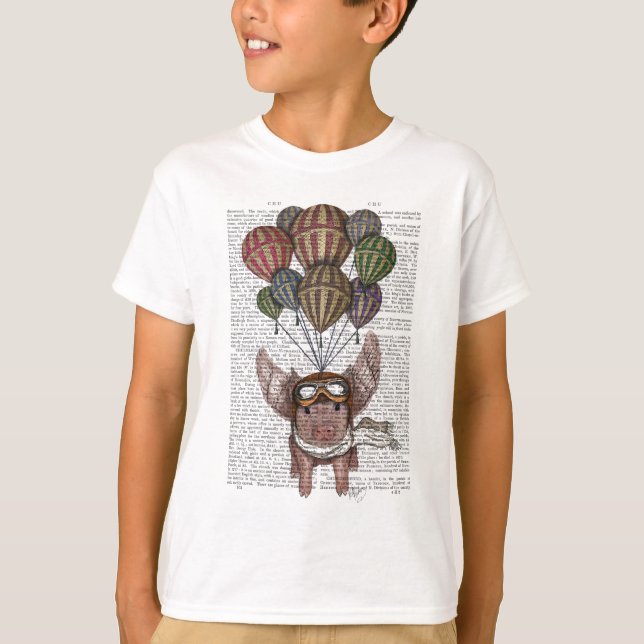 T-shirt Cochon en flammes (Devant)