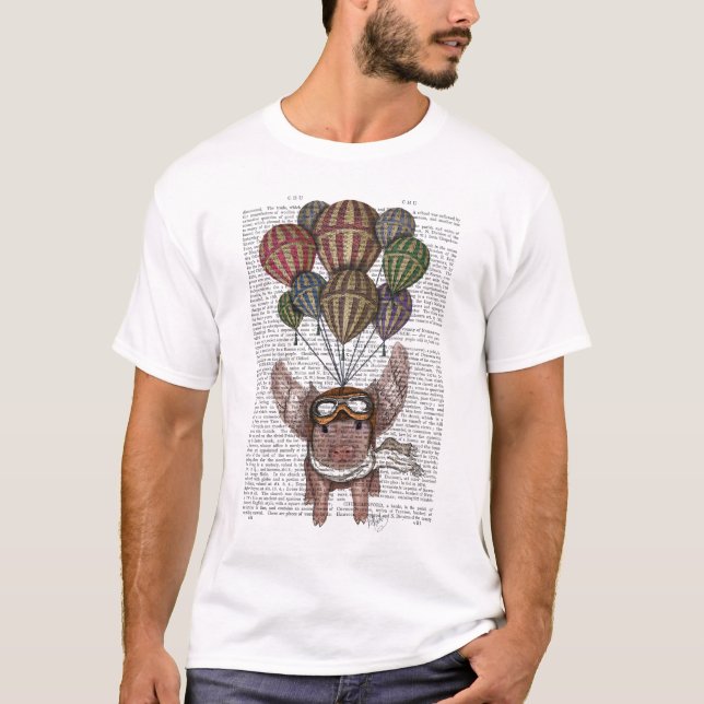 T-shirt Cochon en flammes (Devant)