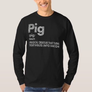 T-shirt Cochon Et Bacon Définition Drôle Amateurs de bacon
