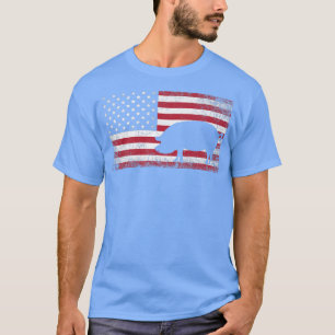 T-shirt Cochon Fermier 4 juillet Chemise American Fla