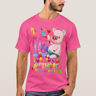 T-shirt Cochon fête d'anniversaire 16 ans garçon 16e cocho