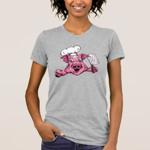 T-shirt Cochon Le Maniaque Homicidaire Cuisinier Drôle Por