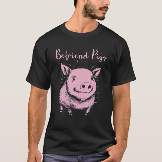 T-shirt Cochon Lover Dit, Cochons D'Avant-Garde (Devant)