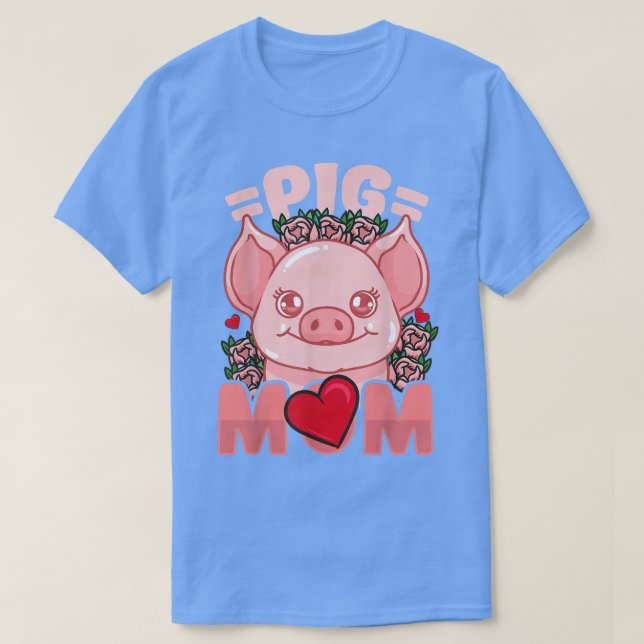 T-shirt Cochon Maman Mama Farmer (Design devant)