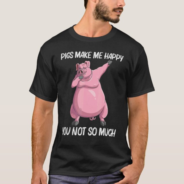 T-shirt Cochon Migné Pour Hommes Femmes Animaux Alimentati (Devant)